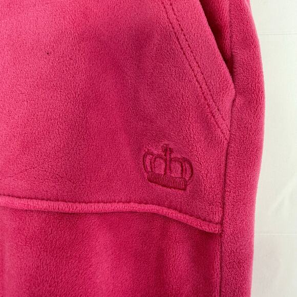 Juicy Couture Velour Track Pants Small Hot Pink Flare Leg Y2K Lounge Sweatpants - Picture 3 of 5